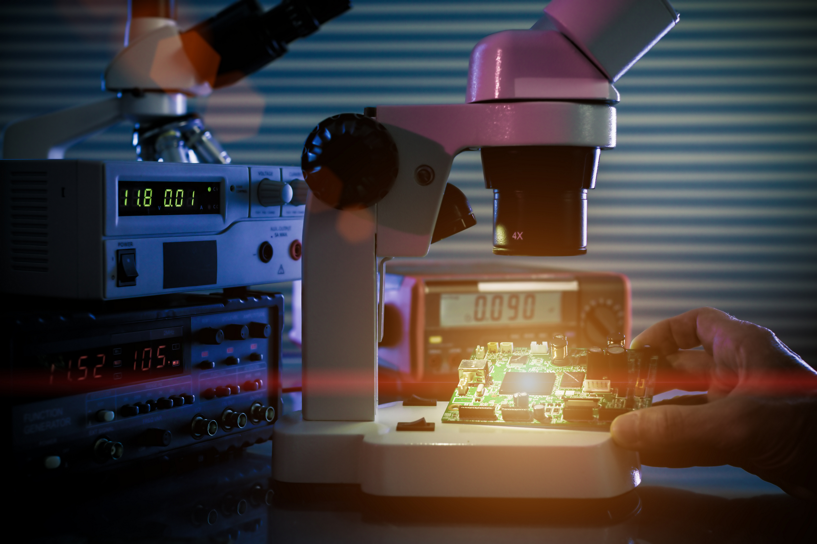 Visually testing a component in electronic product